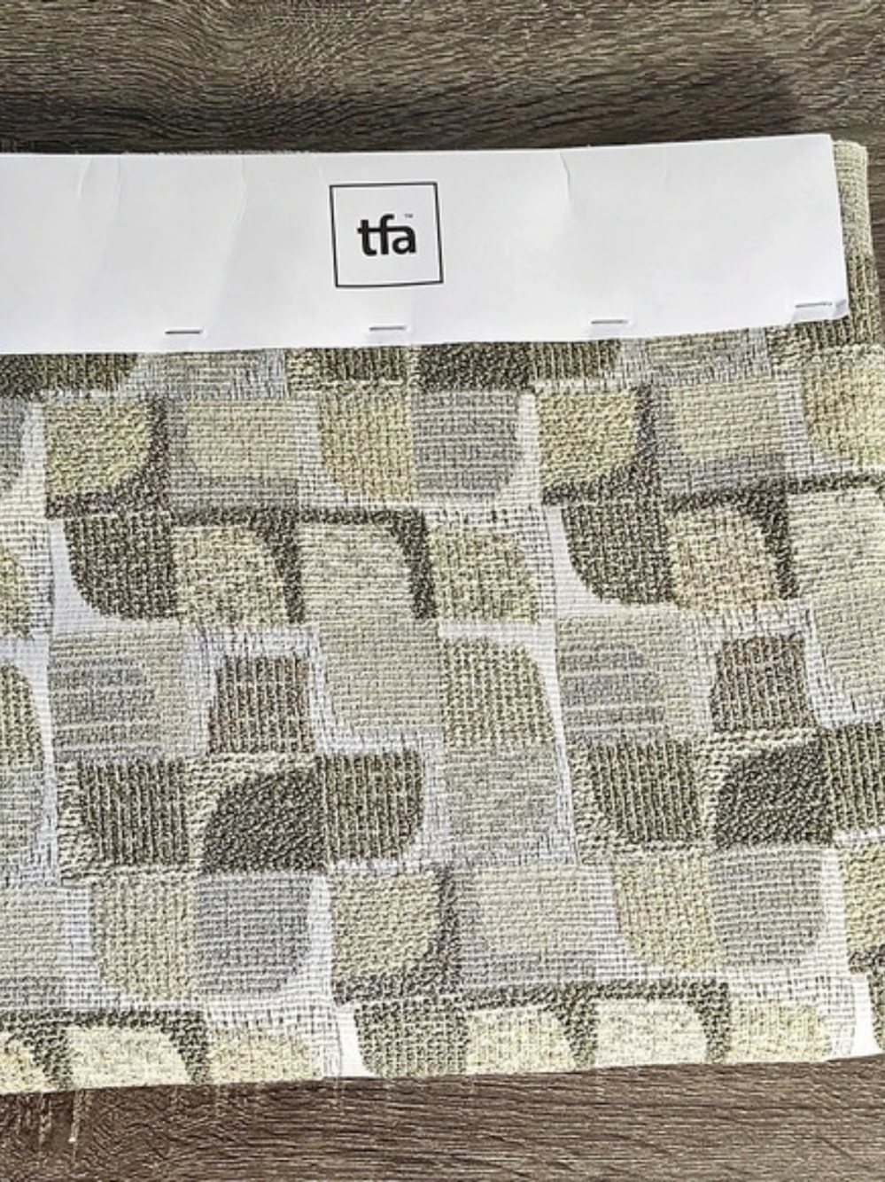 TFA "It's A Phase" Geometric Upholstery Fabric Sample Set 27x27 3 Colors